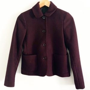 Theory purple burgundy blazer size 2